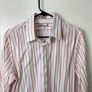 Express striped fitted dress shirt